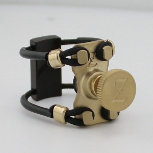 Zac Ligature ZL1216X Brass Wood Legatura X-Grip per Sax Alto Bocchini Ebanite Misura Media