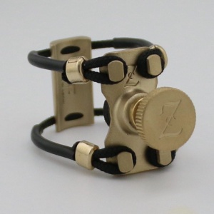 Zac Ligature ZL1129X Brass Metal Legatura X- Grip per Sax Baritono Misura Media 5