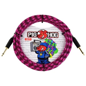 Pig Hog Cavo PCH10GPK 3m ''Pink Graffiti'' Jack1/4'' - Jack1/4''  Instrument