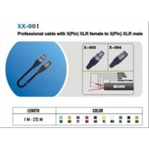 MPGEAR PXX001/15M Cavo Microfonico XLRM/XLRF