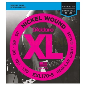 D'addario EXL170 5 Muta di Corde per Basso 45-130