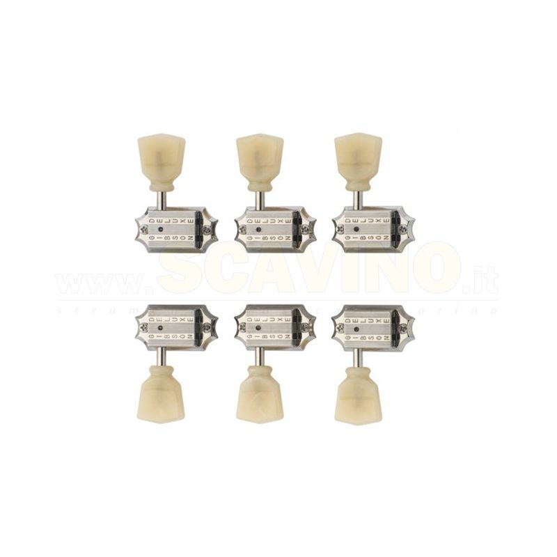 Gibson PMMH-050 Gibson Deluxe Yellow Key Tuner Set Nickel