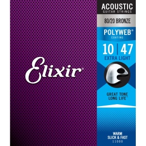 Elixir 11000 Acoustic 80/20 Bronze Polyweb 10/47