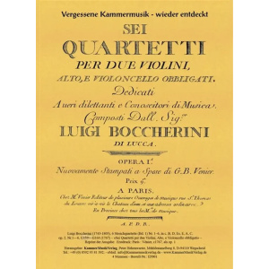 BOCCHERINI - 6 Quartetti Op. 2